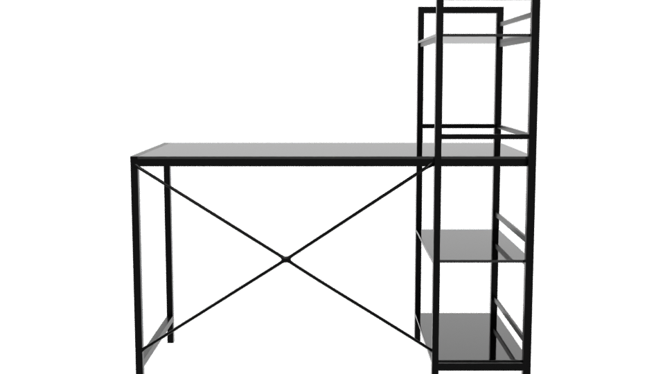 Black Bilbao Desk 3D Model - Professional 3D Model Render 5