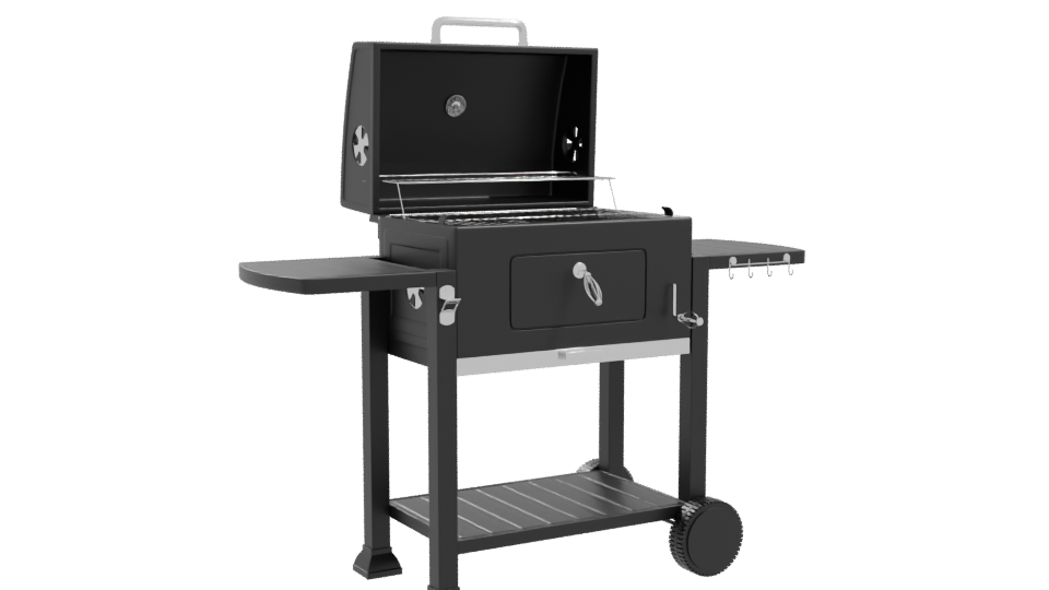 Portable Charcoal Grill 3D Model - Professional 3D Model Render 10