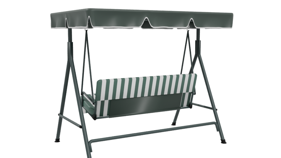 Stylish Outdoor Swing Bench 3D Model - Professional 3D Model Render 4