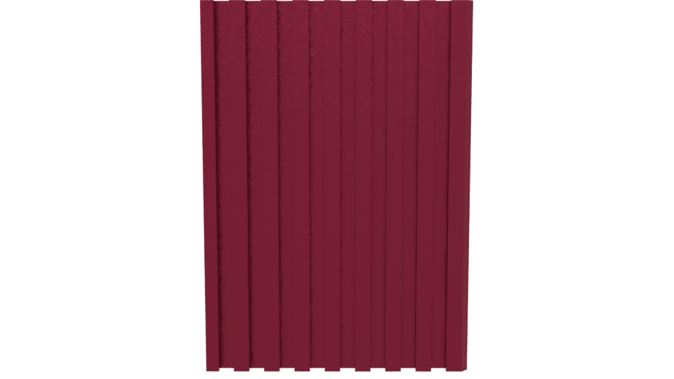 Elegant Red Vertical Panel 3D - Professional 3D Model Render 5