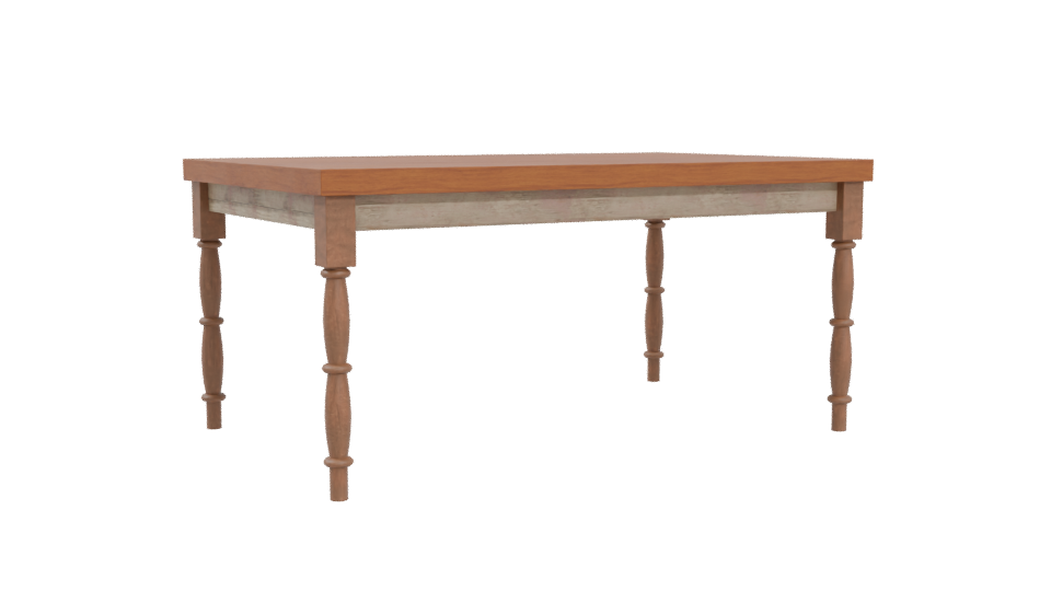 Classic Wooden Dining Table 3D Model - Professional 3D Model Render 4