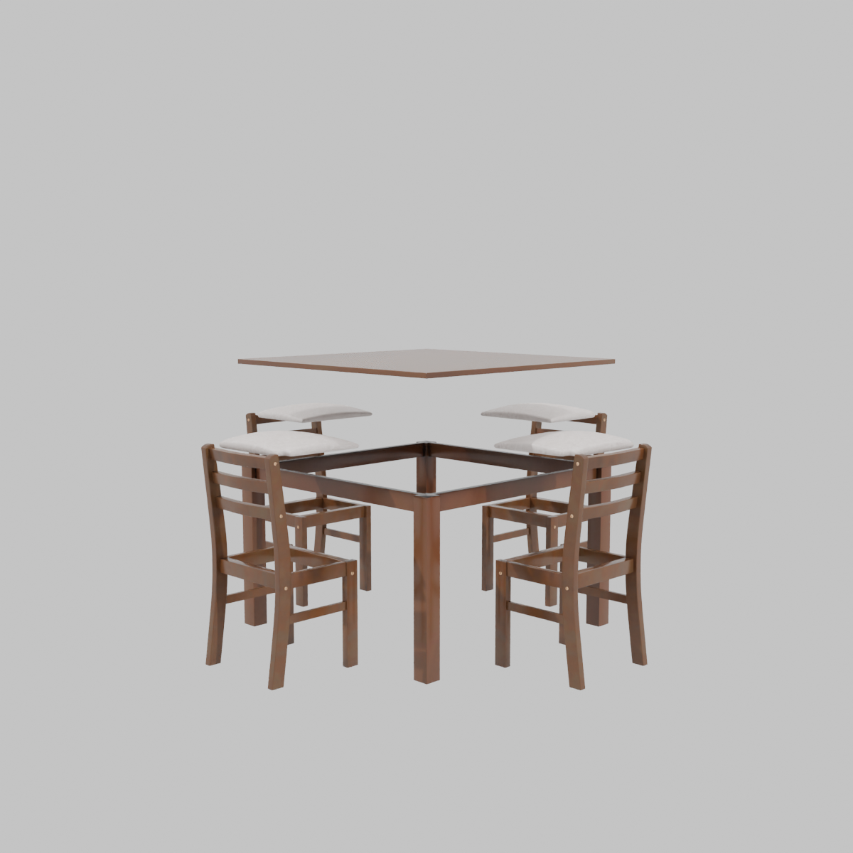 COMEDOR 4 PERSONAS RECTANGULAR