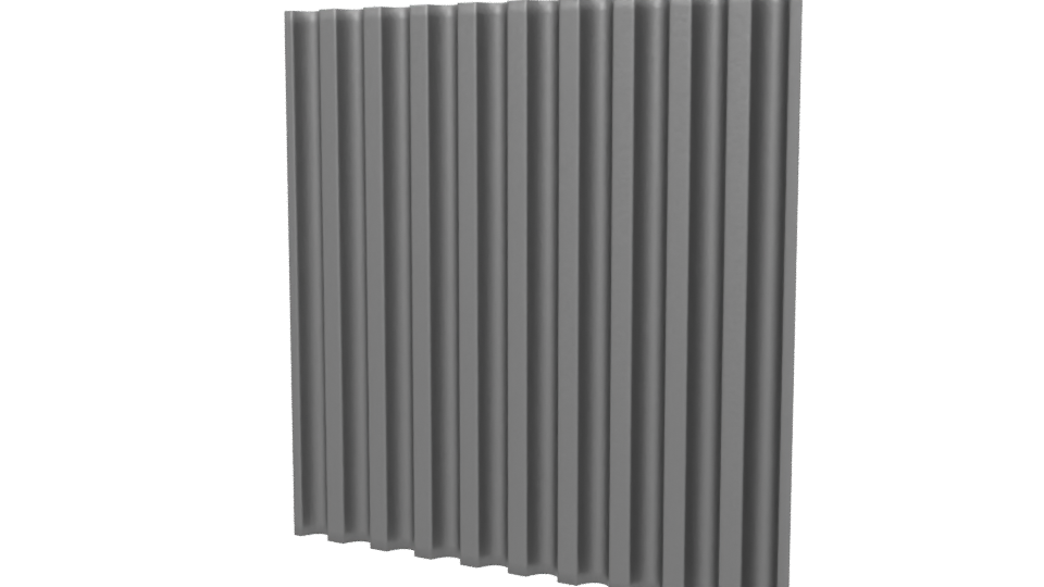 Textured Metal Wall Panel 3D - Professional 3D Model Render 6
