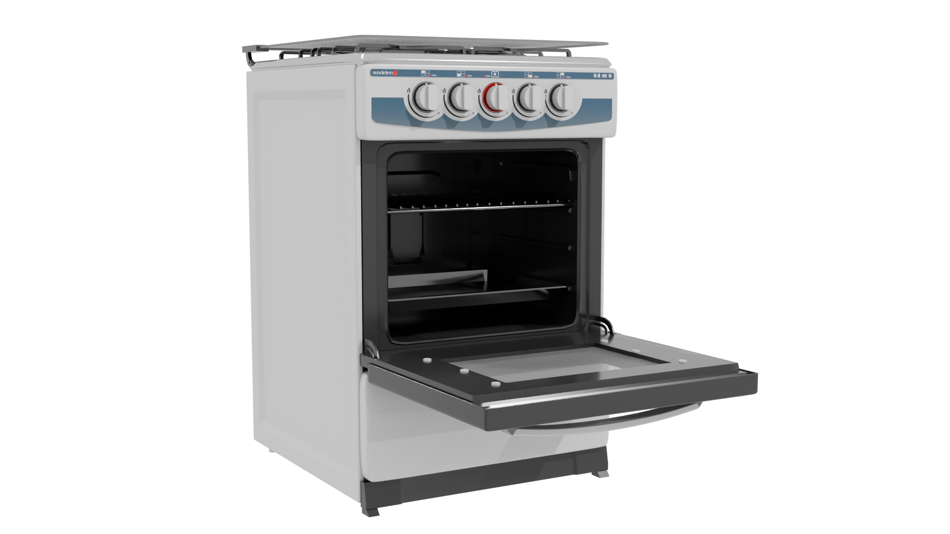 Stylish Gas Stove 3D Model - Professional 3D Model Render 10