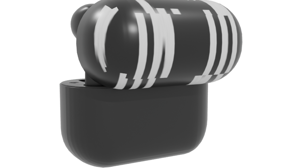 Stylish Wireless Earbuds Case 3D - Professional 3D Model Render 4