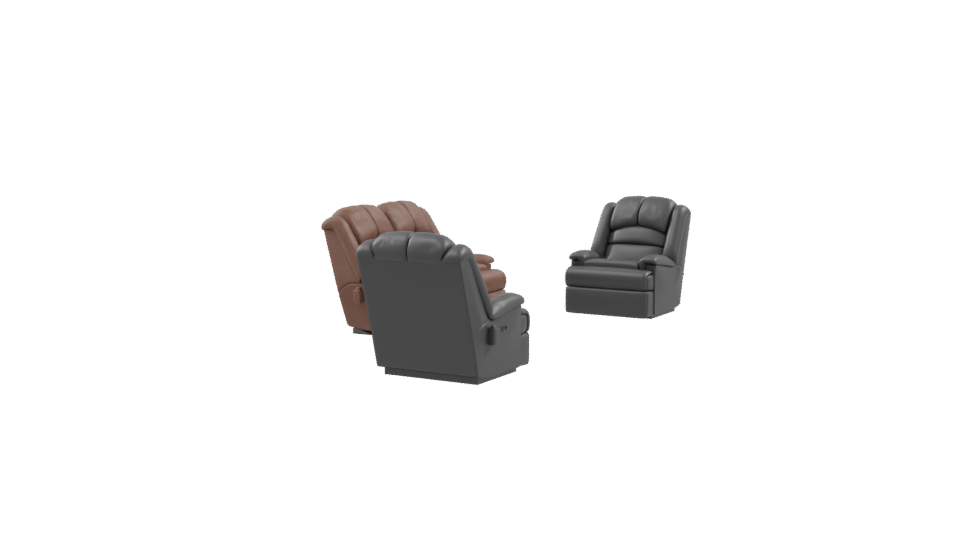 Contemporary Reclining Sofa Set 3D Model - Professional 3D Model Render 9
