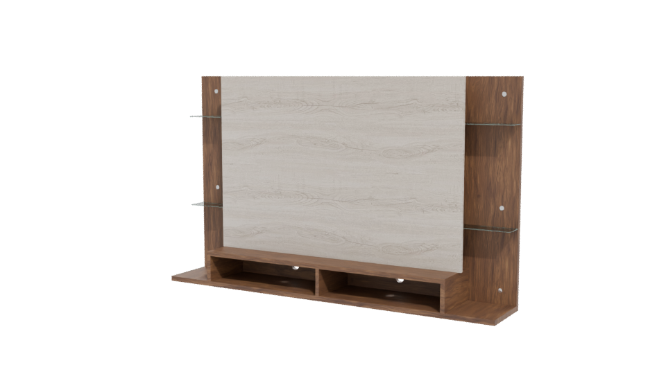 Stylish Wooden Display Unit 3D - Professional 3D Model Render 12