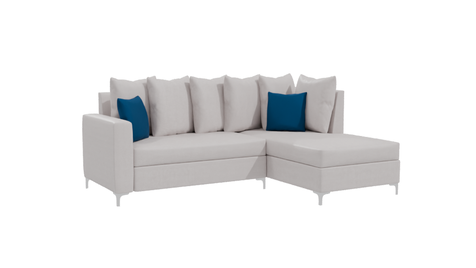 Contemporary L-Shaped Sofa Model - Professional 3D Model Render 10