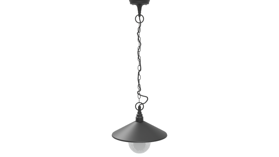 Black Hanging Lamp 60W 3D Model - Professional 3D Model Render 5