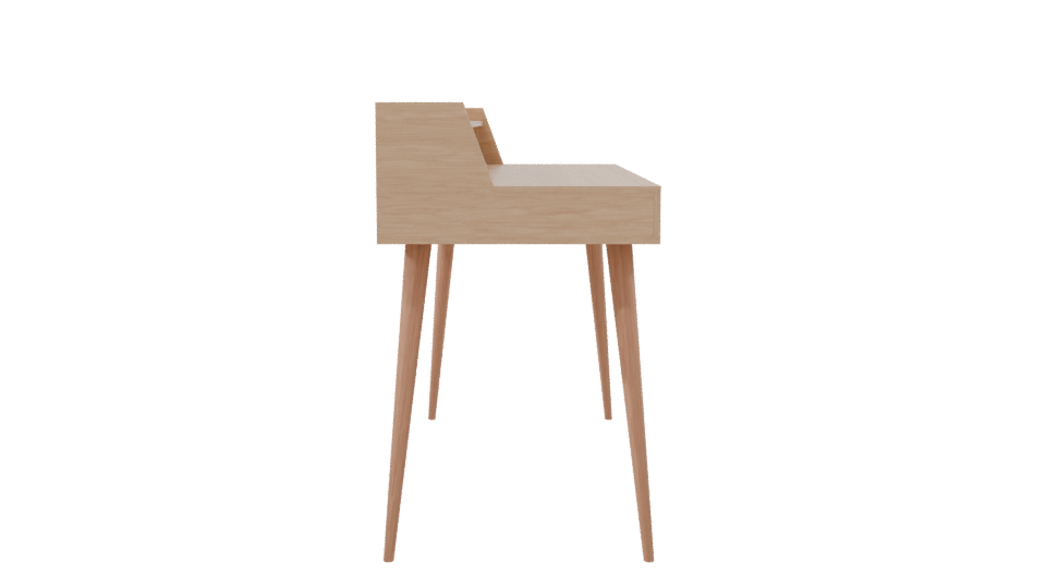 Minimalist Wooden Office Desk 3D Model - Professional 3D Model Render 8