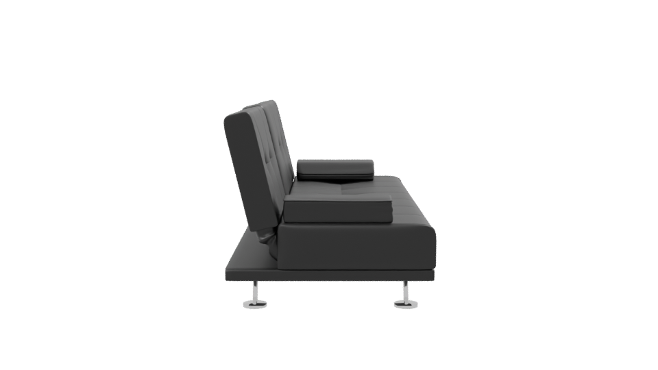Stylish Black Sofa 3D Model - Professional 3D Model Render 8