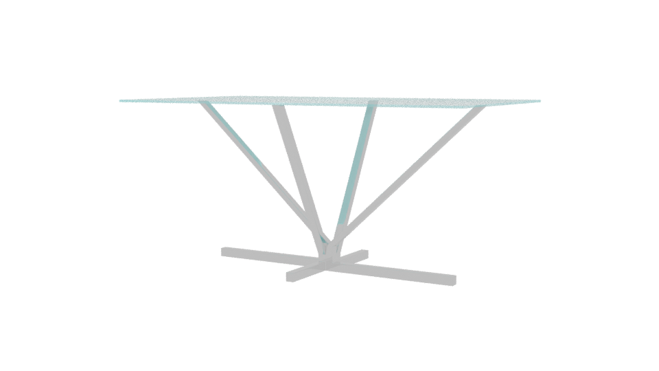 Stylish Modern Glass Table 3D - Professional 3D Model Render 6