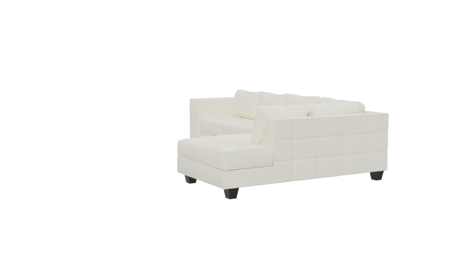 Elegant Minimalist Sectional Sofa 3D Model - Professional 3D Model Render 13