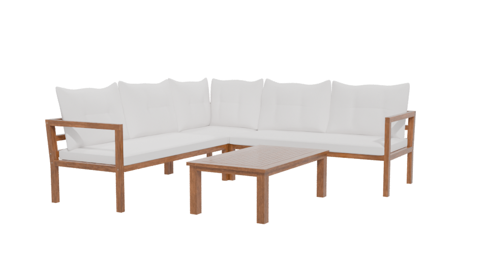 Stylish Outdoor Sofa Set 3D - Professional 3D Model Render 12