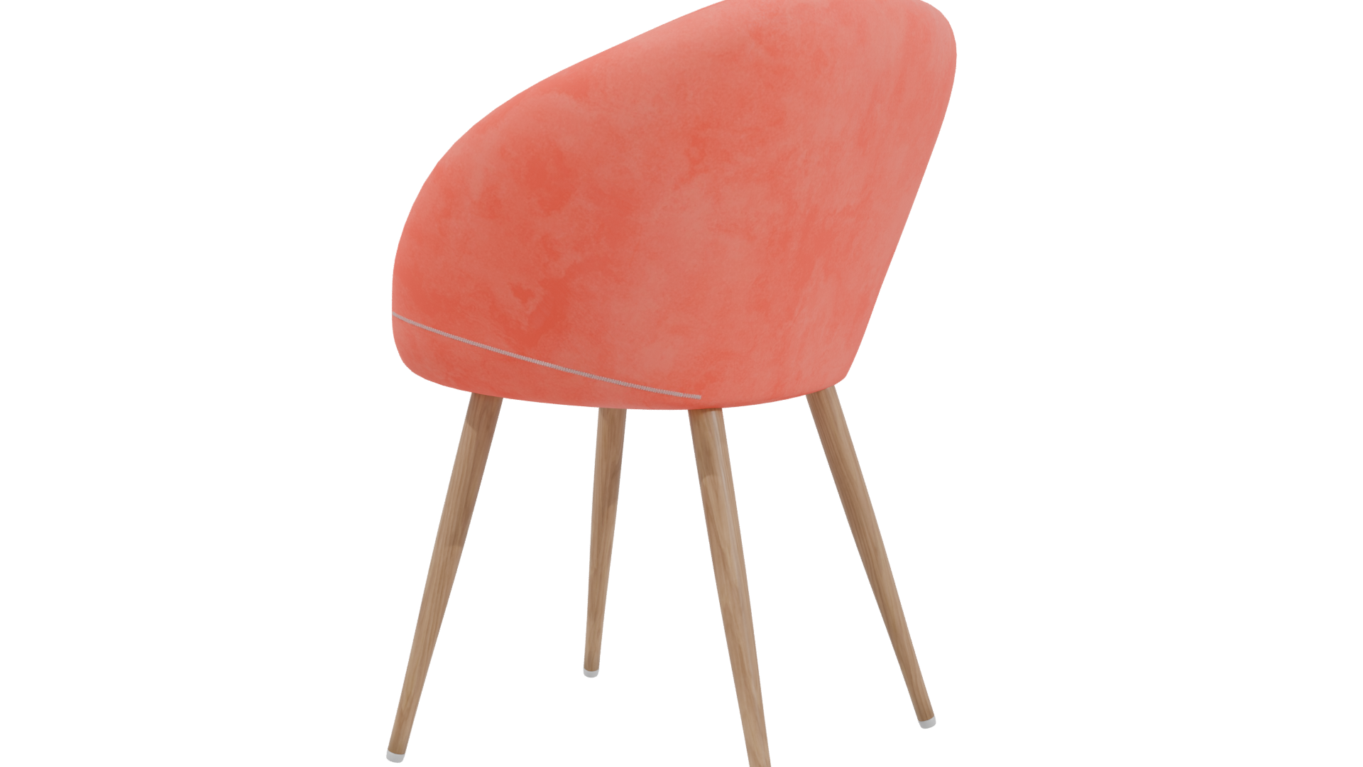 Modern Coral Accent Chair 3D - Professional 3D Model Render 3