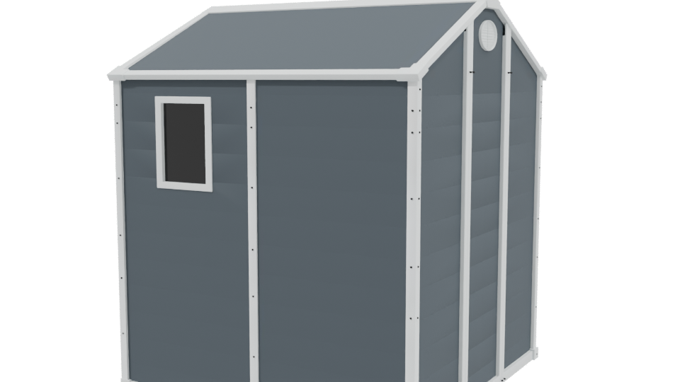 Stylish Outdoor Storage Shed 3D - Professional 3D Model Render 3