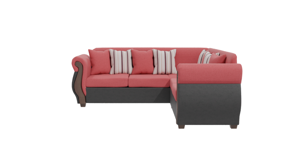 Elegant Corner Sofa 3D Model - Professional 3D Model Render 11