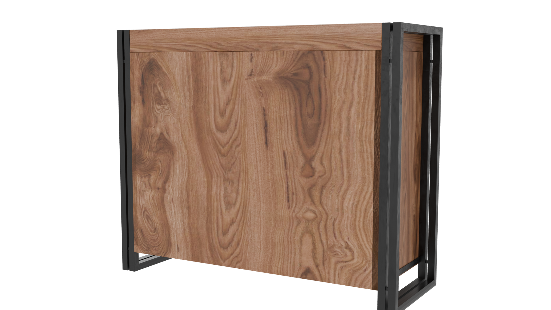 Stylish Wooden Storage Cabinet 3D - Professional 3D Model Render 6