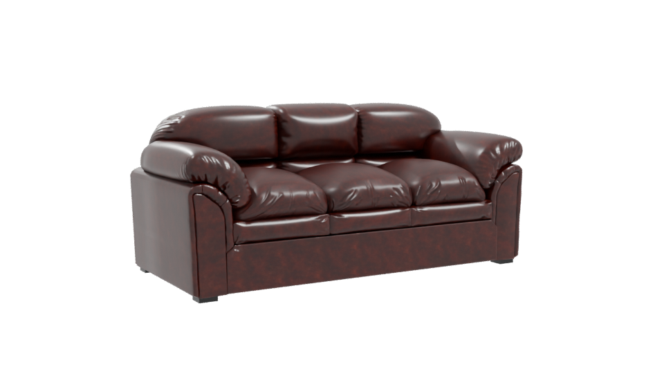 Elegant Leather Sofa 3D Model - Professional 3D Model Render 10