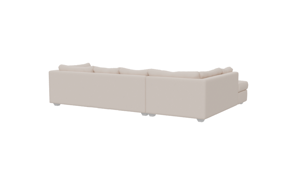 Modern L-Shaped Sofa Model - Professional 3D Model Render 6