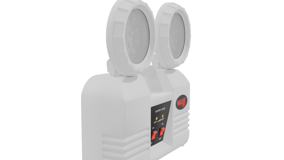 Dual LED Emergency Light Model - Professional 3D Model Render 9