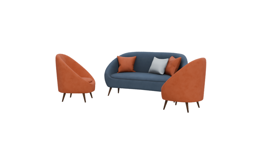 Stylish Modern Sofa Set 3D - Professional 3D Model Render 12