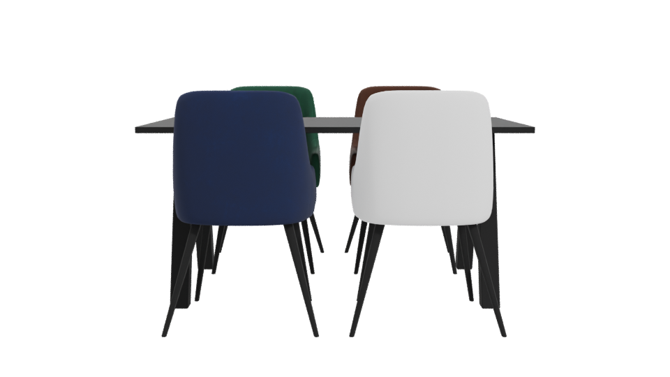 Stylish Modern Dining Table Set - Professional 3D Model Render 11