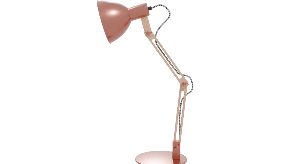 Elegant Copper Desk Lamp 3D - Professional 3D Model Render 11