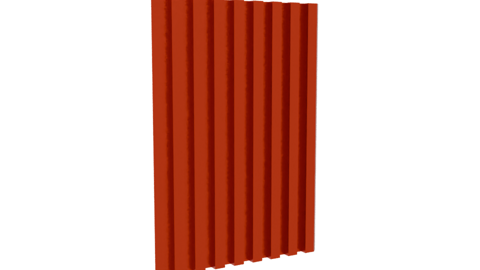 Terracotta Red Panel 3D Model - Professional 3D Model Render 4
