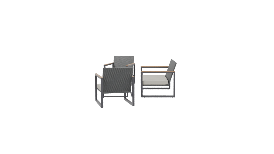 Stylish Outdoor Furniture Set - Professional 3D Model Render 2