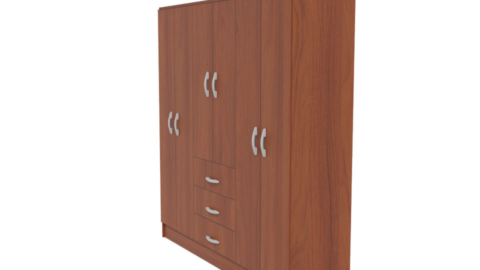 Stylish Wooden Storage Cabinet 3D - Professional 3D Model Render 13