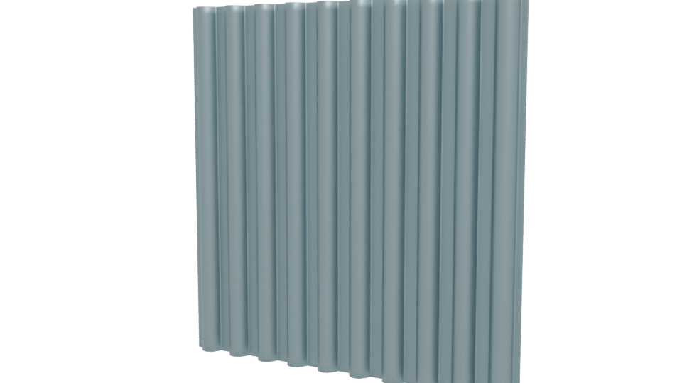 Rustic Corrugated Metal Panel 3D - Professional 3D Model Render 12