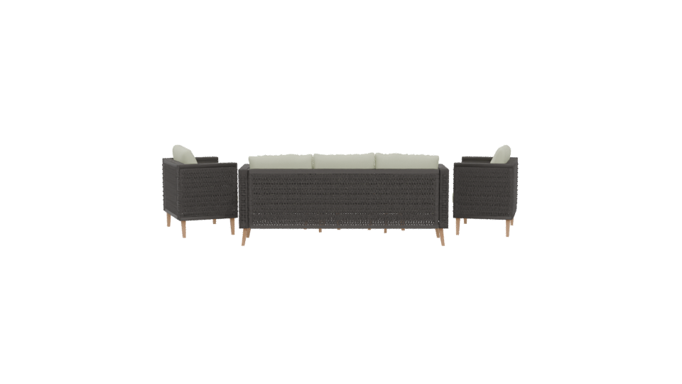 Stylish Outdoor Sofa Set 3D - Professional 3D Model Render 5