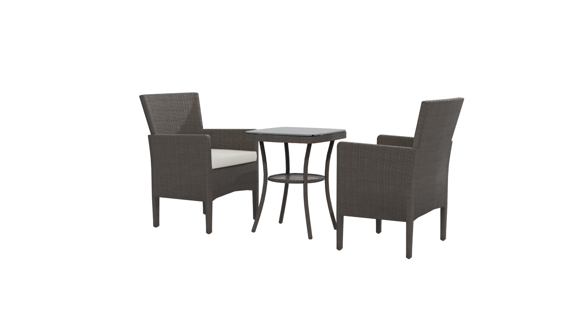 Stylish Outdoor Rattan Furniture Set 3D Model - Professional 3D Model Render 12