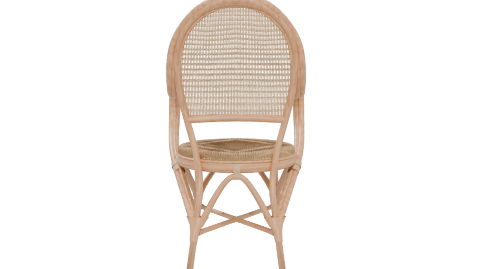 Elegant Wicker Dining Chair 3D Model - Professional 3D Model Render 5