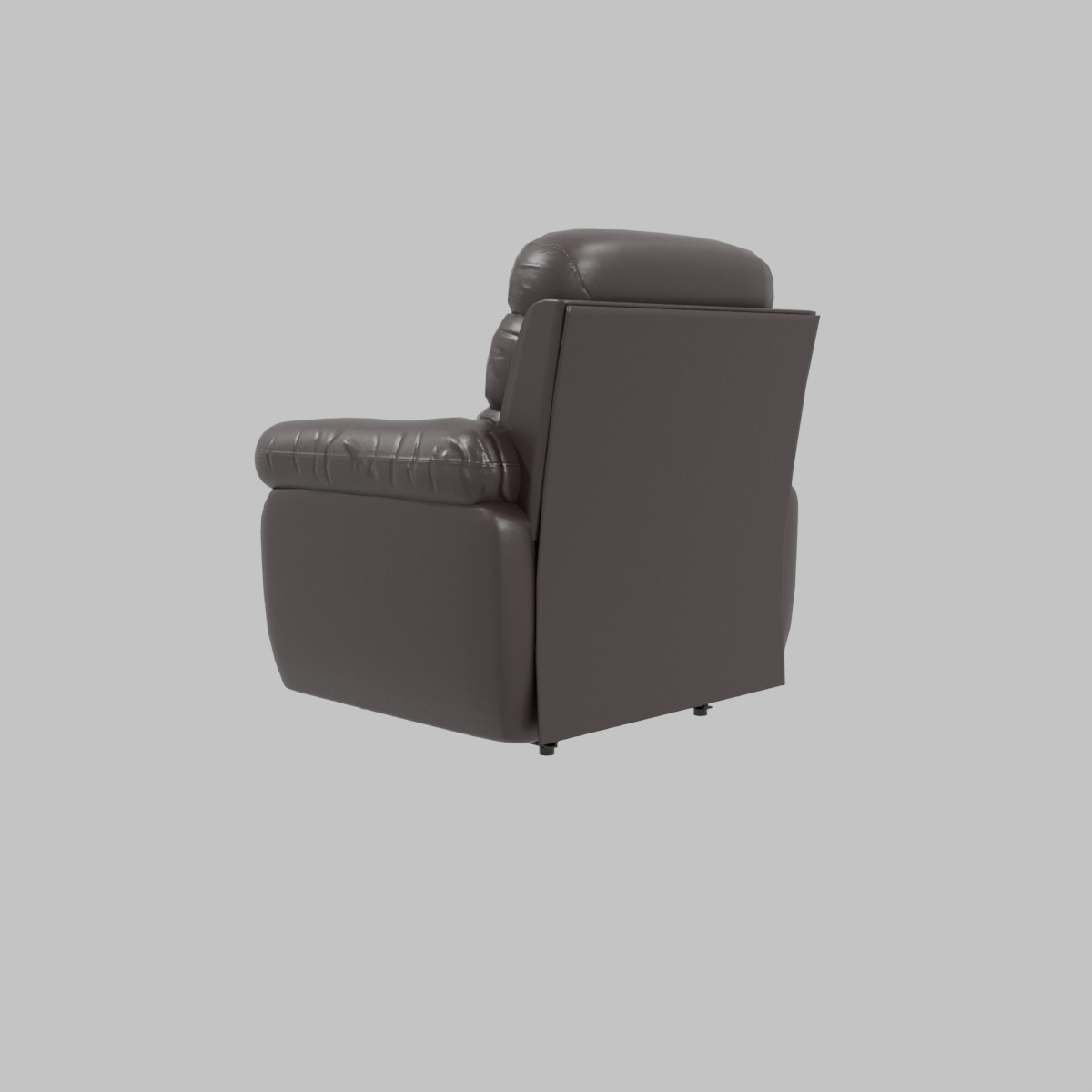 RECLINABLE 1 CUERPO FINESSO CUERO - MARRÓN CAFÉ