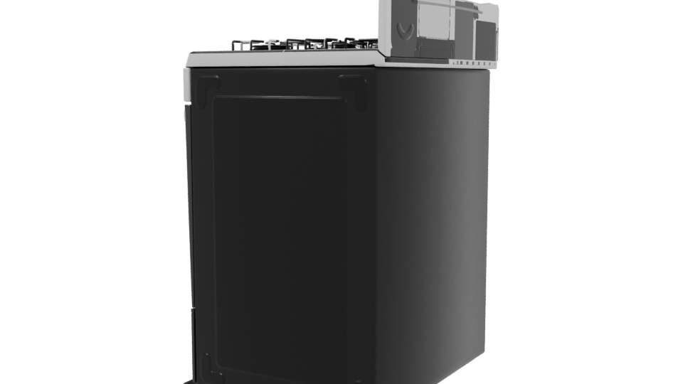 Realistic Gas Stove 3D Model - Professional 3D Model Render 3