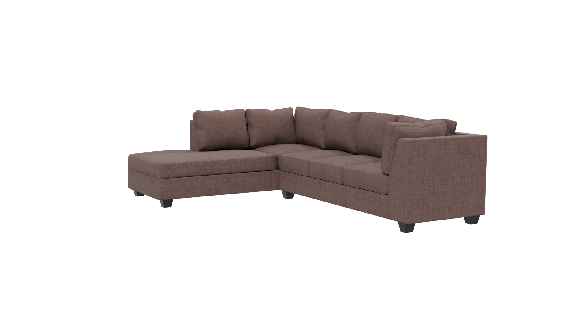 Contemporary L-Shaped Fabric Sofa 3D Model - Professional 3D Model Render 13