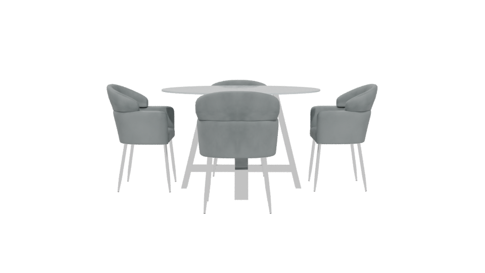 Stylish Dining Table Set 3D - Professional 3D Model Render 5