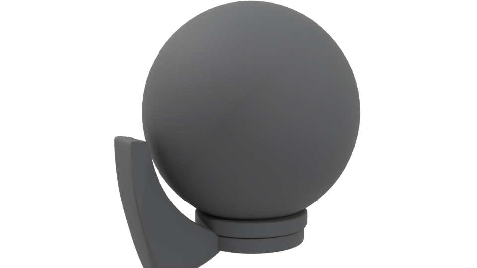 Wall Mounted 60W Black Lantern 3D - Professional 3D Model Render 4