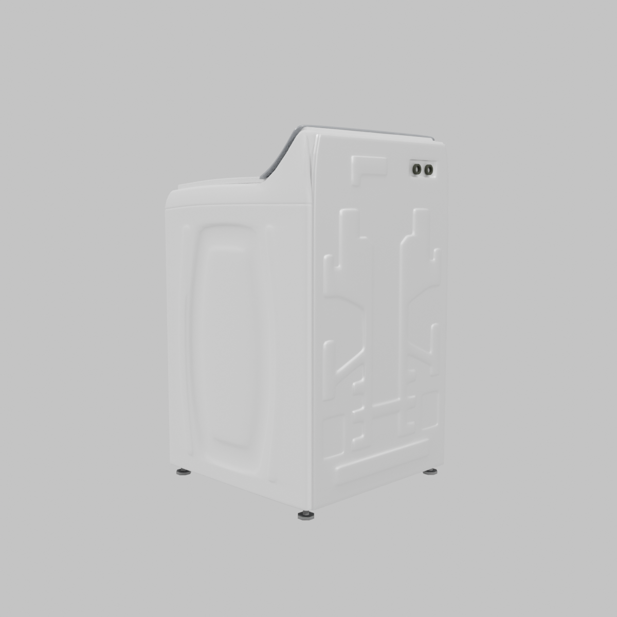 Stylish Top-Loading Washing Machine 3D - Professional 3D Model Render 13