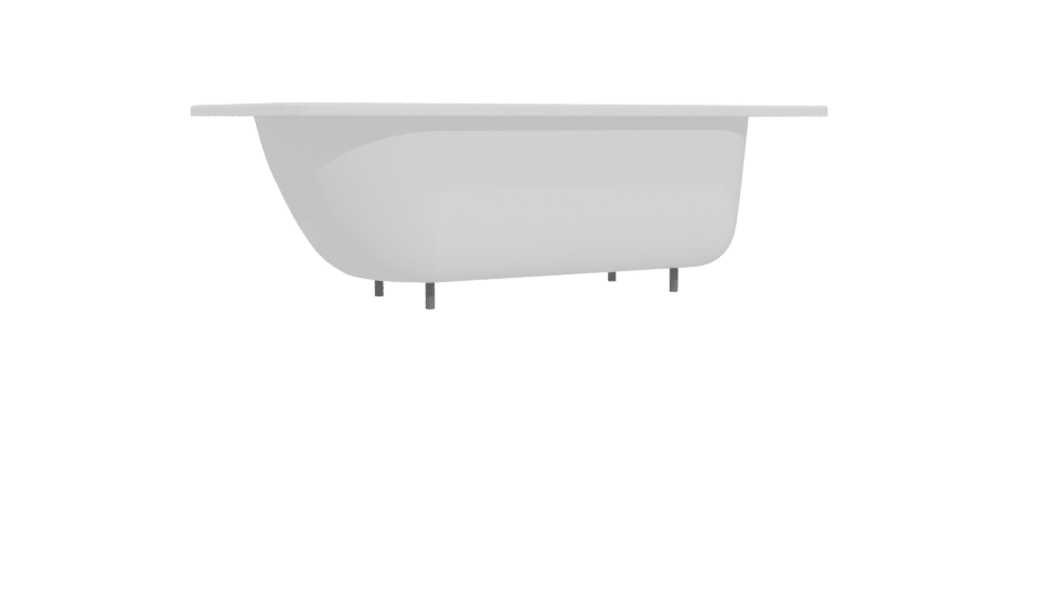 Elegant Freestanding Bathtub Model - Professional 3D Model Render 4