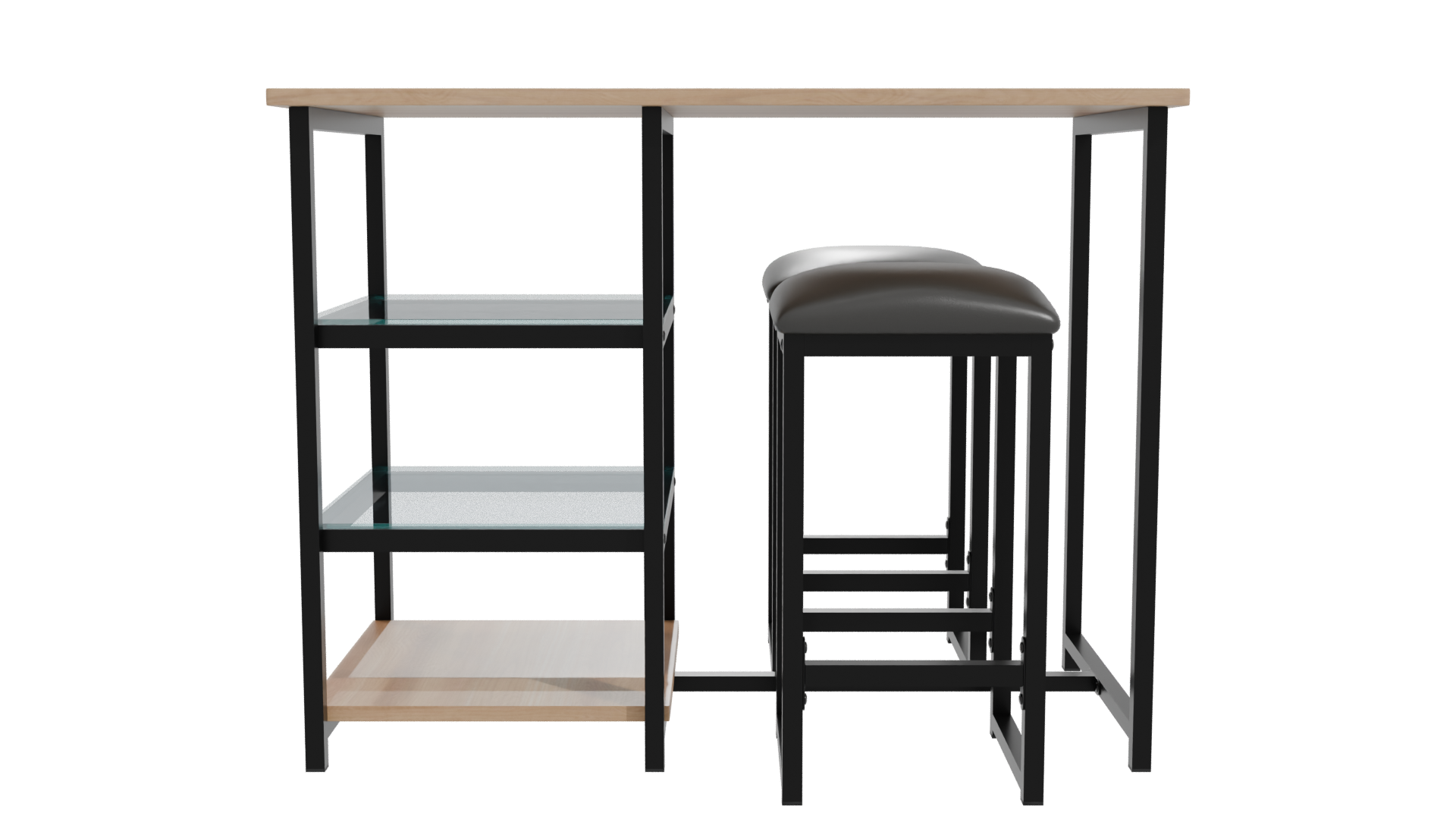 Contemporary Bar Table Set 3D - Professional 3D Model Render 11