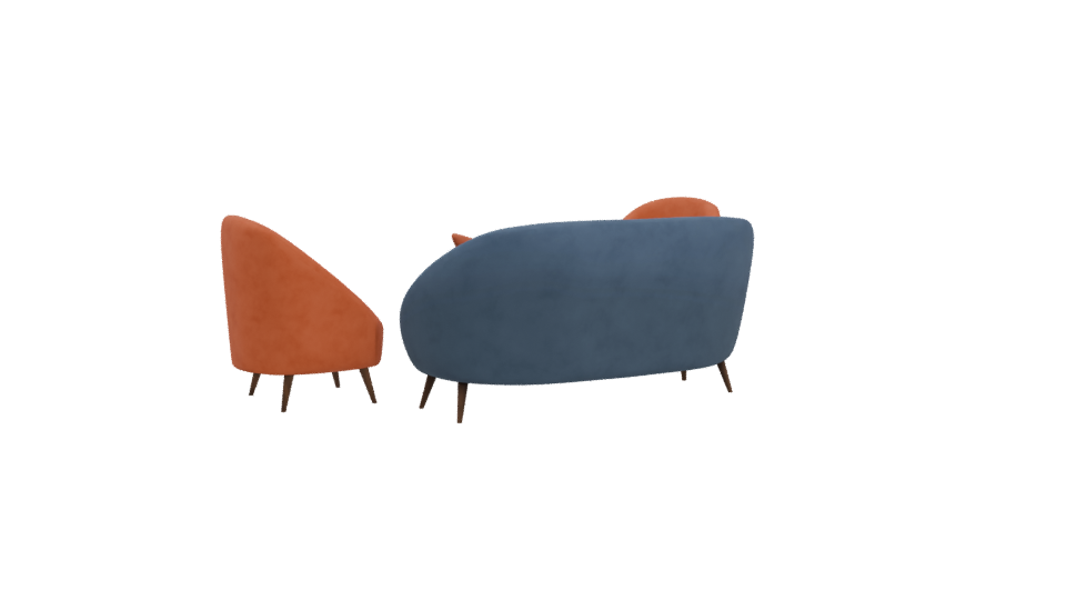 Stylish Modern Sofa Set 3D - Professional 3D Model Render 4