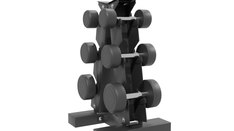 Stylish Weight Rack Model 3D - Professional 3D Model Render 13