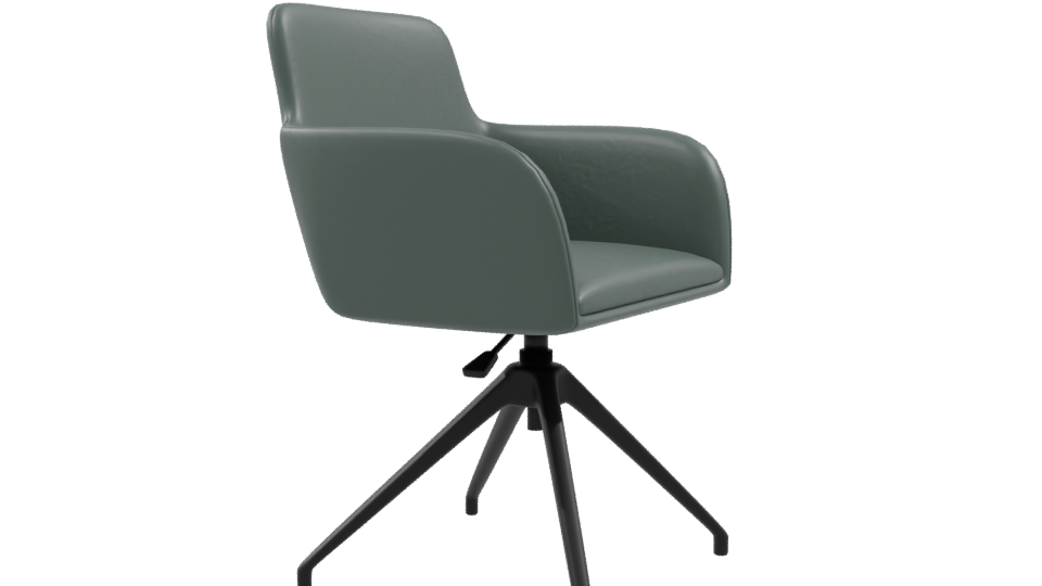 Stylish Modern Swivel Armchair 3D Model - Professional 3D Model Render 9