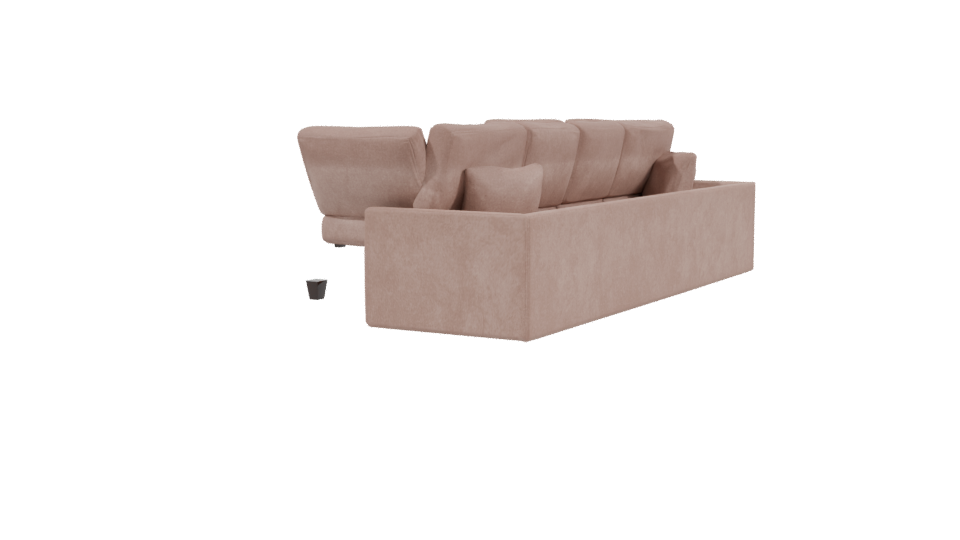 Contemporary L-Shaped Sofa Model - Professional 3D Model Render 3