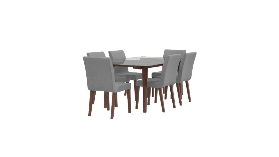 Stylish Dining Table Set 3D - Professional 3D Model Render 9
