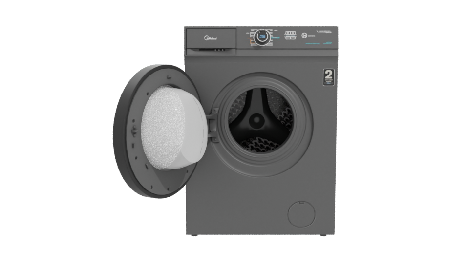 Realistic Front-Loading Washer Model - Professional 3D Model Render 11