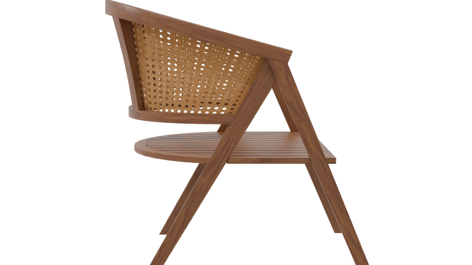 Contemporary Wooden Dining Chair 3D Model - Professional 3D Model Render 8